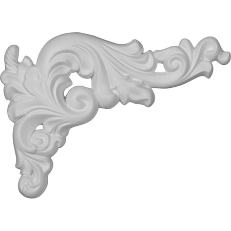 Ekena Millwork 9 3/4"W x 5 1/4"H x 5/8"P Damon Leaf Onlay, Right ONL05X09X01DA-R